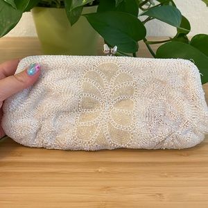 Vintage beaded butterfly clutch